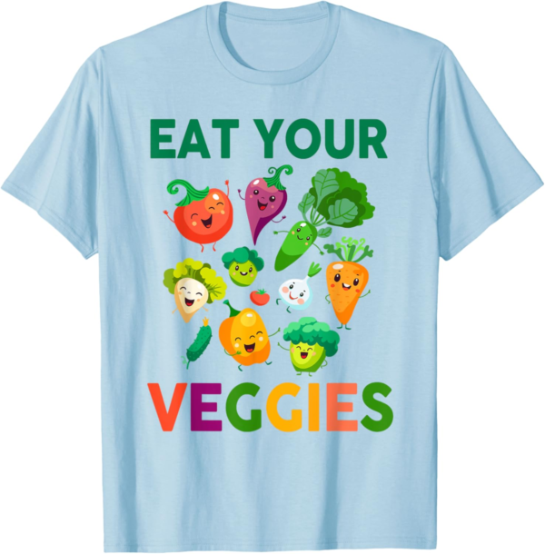 Vegan Shirt Kids Toddler Boys Girls Eat Your Veggies Funny T... - Image 2